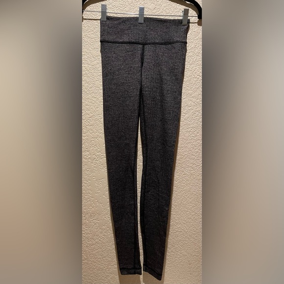 Lululemon Wunder Under Leggings Size 2 Black Grey - Picture 3 of 7